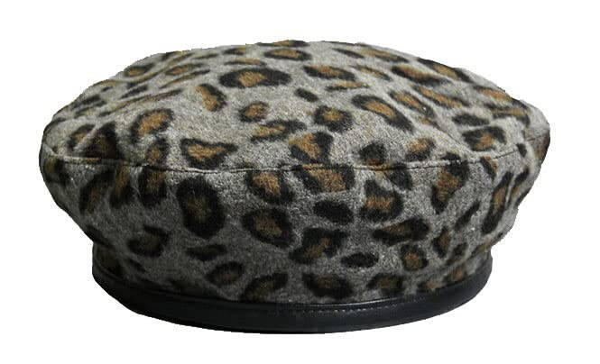 IHAUIUE Leopard Print Beret Hat Animal Cheetah Pattern French Hats PU Brim Adjustable Artist Caps for Women Lady - 11