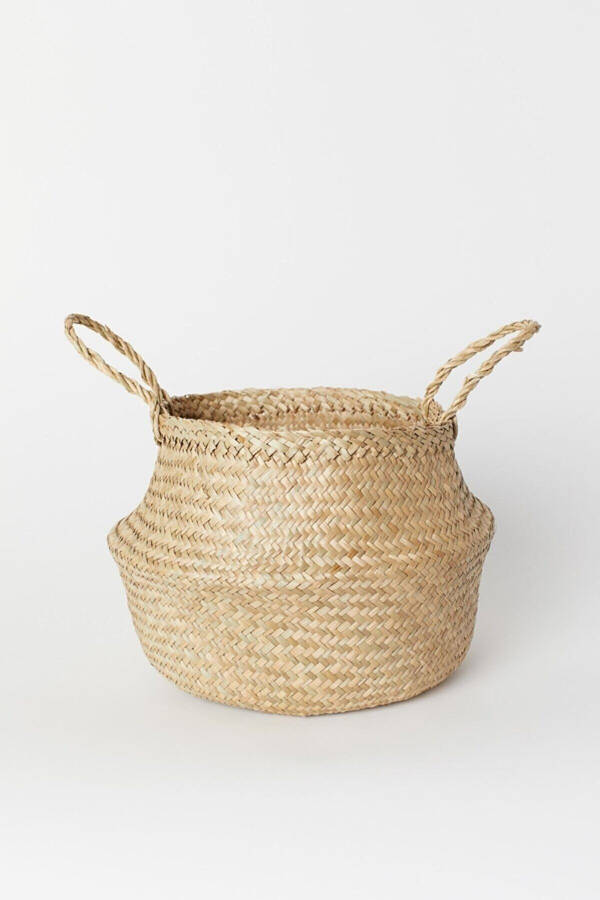 Ikeanatural Large Foldable Wicker Basket / Planter 35x32cm - 10