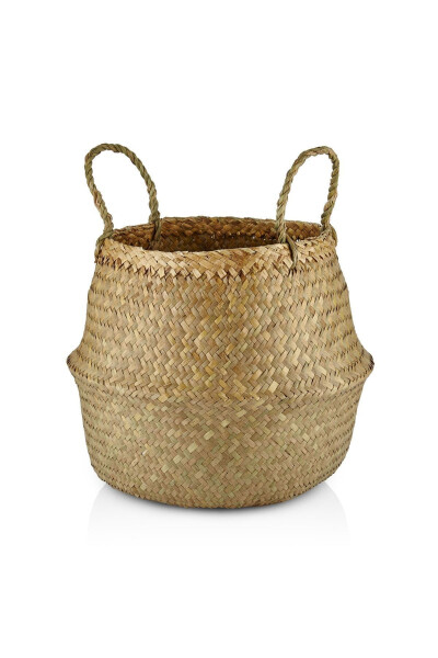 Ikeanatural Large Foldable Wicker Basket / Planter 35x32cm - 12