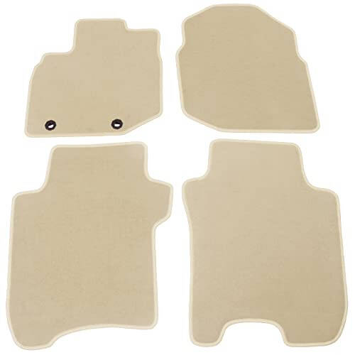 IKON MOTORSPORTS, Floor Mats Compatible with 2006-2012 Honda Fit, Factory Fitment Beige Nylon Front & Rear Car Floor Mat Liner Carpets Replacement 4PCS, 2007 2008 2009 2010 2011 - 1