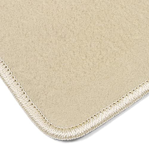 IKON MOTORSPORTS, Floor Mats Compatible with 2006-2012 Honda Fit, Factory Fitment Beige Nylon Front & Rear Car Floor Mat Liner Carpets Replacement 4PCS, 2007 2008 2009 2010 2011 - 5