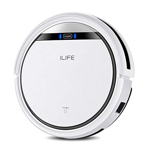 ILIFE V3s Pro Robot Vacuum Cleaner, Tangle-free Suction , Slim, Automatic Self-Charging Robotic Vacuum Cleaner, Daily Schedule Cleaning, Ideal For Pet Hair，Hard Floor and Low Pile Carpet,Pearl White - 1