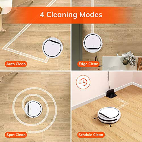 ILIFE V3s Pro Robot Vacuum Cleaner, Tangle-free Suction , Slim, Automatic Self-Charging Robotic Vacuum Cleaner, Daily Schedule Cleaning, Ideal For Pet Hair，Hard Floor and Low Pile Carpet,Pearl White - 2