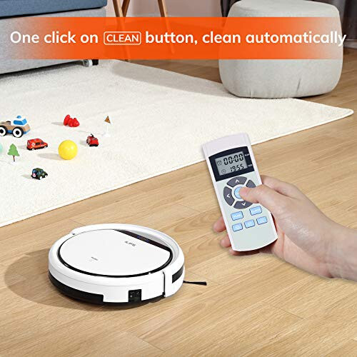 ILIFE V3s Pro Robot Vacuum Cleaner, Tangle-free Suction , Slim, Automatic Self-Charging Robotic Vacuum Cleaner, Daily Schedule Cleaning, Ideal For Pet Hair，Hard Floor and Low Pile Carpet,Pearl White - 5