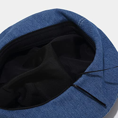 ILUFAM Denim Beret Hat for Women French Style Artist Hat Casual Beanie Cap - 5