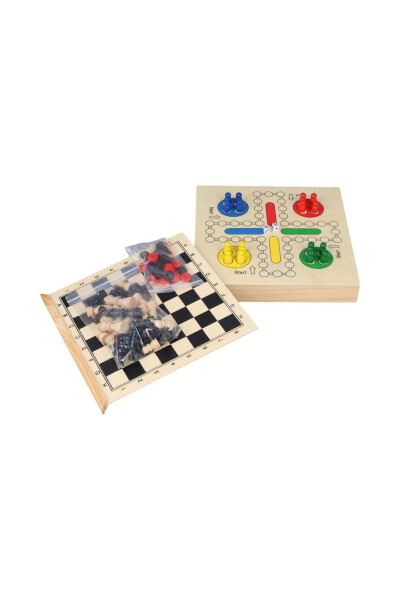 Imported Wooden Five-Game Set (chess, checkers, backgammon, K.brother, S.test) - 7