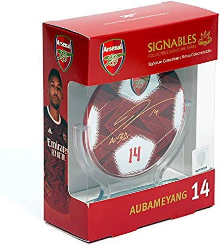 İmzalı Premium Koleksiyon - Arsenal FC Pierre-Emerick Aubameyang Faksimile İmza - Hatıra Futbol Resmi Koleksiyoncu Ürünü - 1