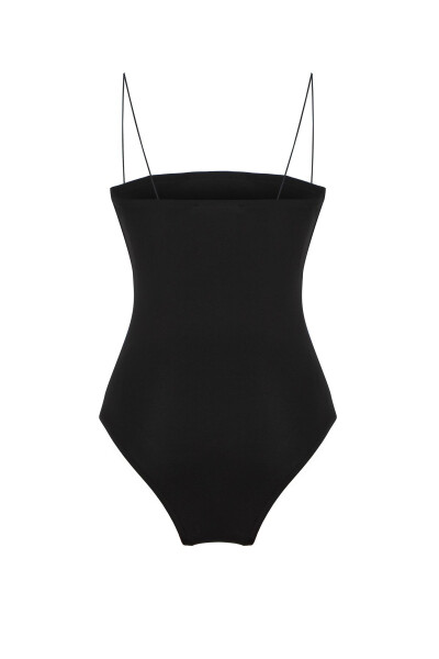 İnce Askılı Bodysuit Siyah - 6