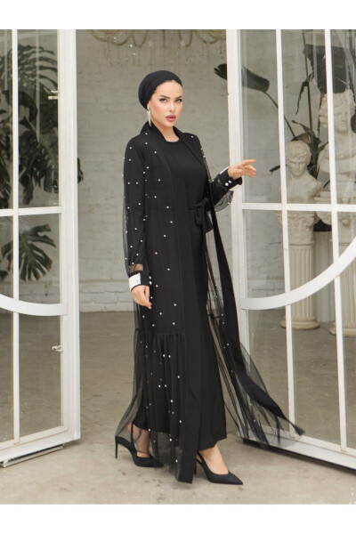 İncili Ikili Abaya Takım - 1