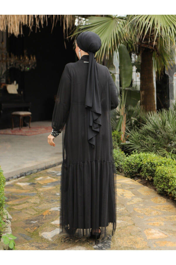 İncili Ikili Abaya Takım - 4