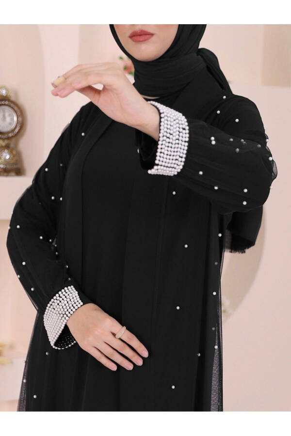 İncili Ikili Abaya Takım - 5