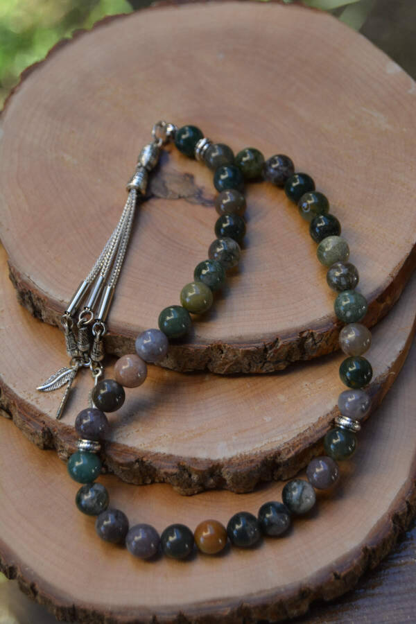 Indian Agate Natural Stone Rosary - 2