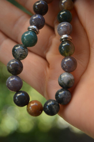 Indian Agate Natural Stone Rosary - 3