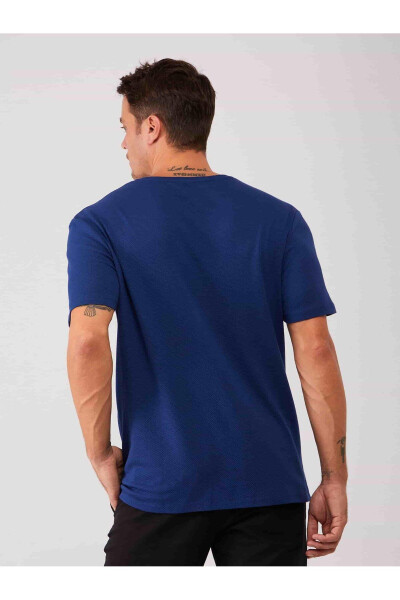 İndigo Erkek Slim Fit Düz Bisiklet Yaka Tshirt - 70814 - 7