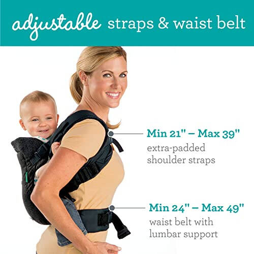 Infantino Flip 4-in-1 Carrier - Ergonomic for Newborns and Older Babies 8-32 lbs - 33