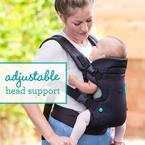 Infantino Flip 4-in-1 Carrier - Ergonomic for Newborns and Older Babies 8-32 lbs - 34