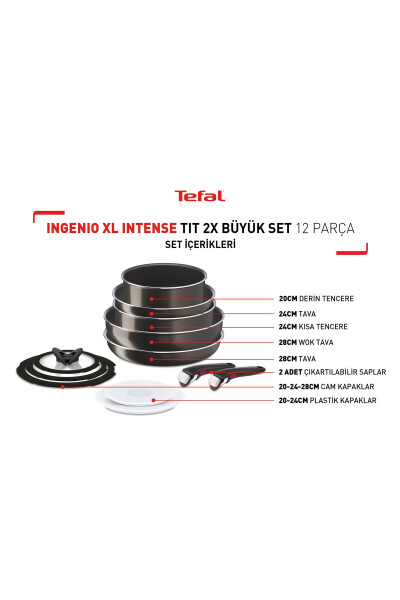 Ingenio Xl Intense Tit 2x Büyük Set 12 Parça Tencere Seti - 2