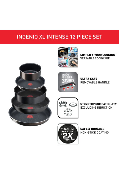 Ingenio Xl Intense Titanyum 2x Büyük Set 12 Parça - 2