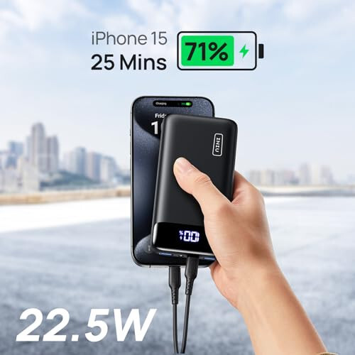 INIU Ko'chma zaryadlovchi qurilma, 22.5W 20000mAh USB C kirish & chiqish Power Bank tez zaryadlash, PD 3.0 + QC 4.0 LED displey Telefon batareya paketi iPhone 15 14 13 12 Pro Samsung S21 Google iPad planshet bilan mos keladi, va hokazo - 8