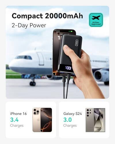 INIU Ko'chma zaryadlovchi qurilma, 22.5W 20000mAh USB C kirish & chiqish Power Bank tez zaryadlash, PD 3.0 + QC 4.0 LED displey Telefon batareya paketi iPhone 15 14 13 12 Pro Samsung S21 Google iPad planshet bilan mos keladi, va hokazo - 3