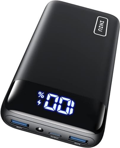 INIU Портативное зарядное устройство, 22,5 Вт 20000 мАч USB C вход & выход Power Bank Быстрая зарядка, PD 3.0 + QC 4.0 LED дисплей Аккумулятор для телефона, совместимый с iPhone 15 14 13 12 Pro Samsung S21 Google iPad планшет, и т. д. - 2