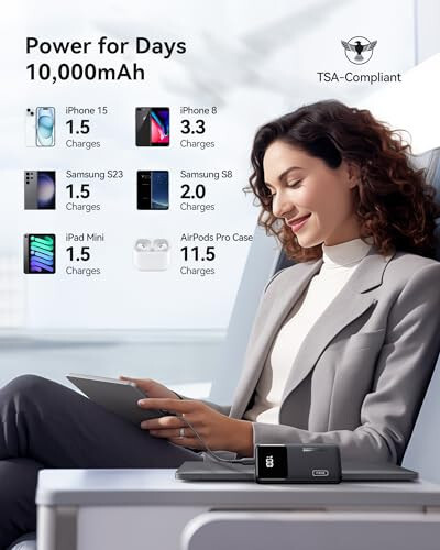 INIU Taşınabilir Şarj Cihazı, En İnce Hızlı Şarj 10000mAh USB C Giriş/Çıkış Power Bank, 22.5W PD3.0 QC4+ Pil Paketi, iPhone 15 14 13 12 11 Pro Samsung S22 S21 Google AirPods iPad İçin Taşınabilir Telefon Şarj Cihazı - 5