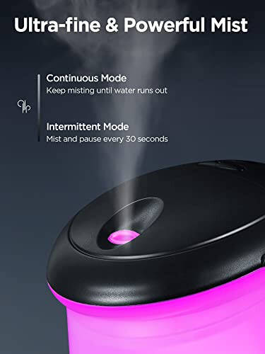 InnoGear Avtomobil Diffuzori, USB Yog' Diffuzori Ultrasonik Avtomobil Namlagich Sovuq Tuman Mini Ko'chma Diffuzor Avtomobil Aroma Diffuzorlari Avtomobil Uy Ofis Sayohat Uchun, Qora - 3