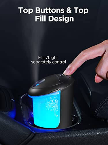 InnoGear Car Diffuser, USB Oil Diffuser Ultrasonic Car Humidifier Cool Mist Mini Portable Diffuser Automobile Aroma Diffusers for Vehicle Home Office Travel, Black - 7