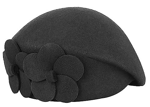 INOGIH Wool Blend French Beret Hat for Women Solid Beanie Cap Stretchable Winter Warm Beret - 19