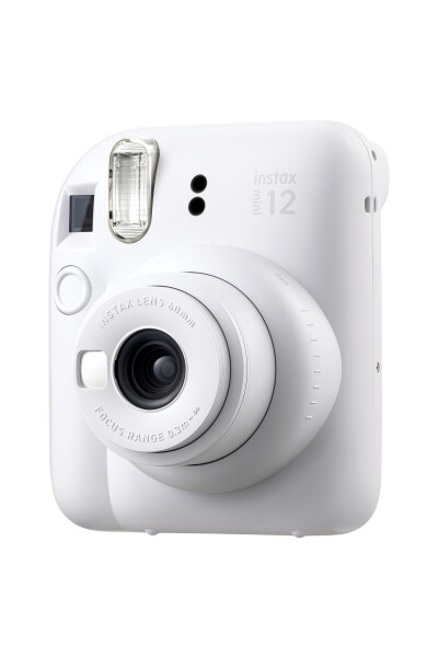 Instax mini 12 White Camera - 10 Pack Film - Mini Album and Leather Case Set - 3