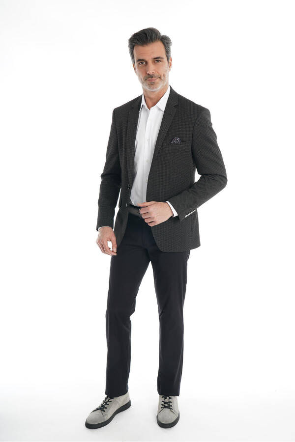 İntersivin Slim Fit Yarım Astarlı Erkek Yazlık Blazer Tek Ceket - 3