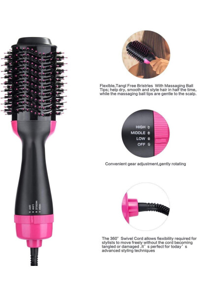 Ionic ceramic electric hair straightener brush - 4