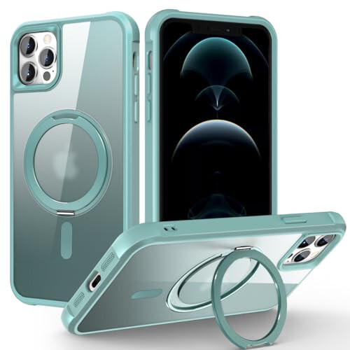 iPhone 12/12 Pro Case with 360° Rotatable Magnetic Ring Stand [Military Grade Protection] - 1