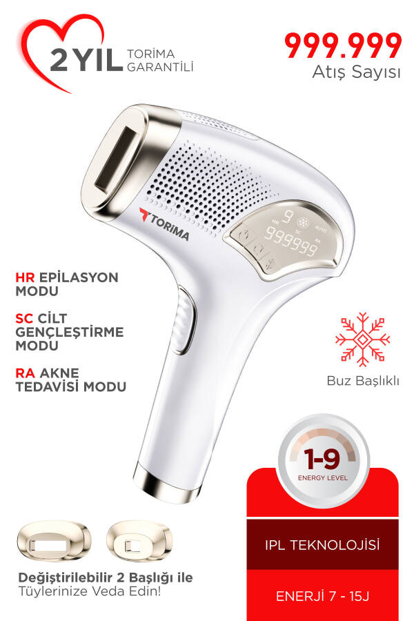 IPL Ice Head Laser Hair Removal 999,999 Shots Automatic/manual Touch Screen Painless Body Device - 9