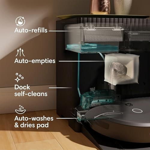 iRobot Roomba Combo 10 Max Robot Vacuum and Mop + AutoWash Dock (x0850) - Multi-Functional Base, Refills Bin, Washes & Dries It's Mop Pad, Self-Emptying, Auto-Retract Mop Pad, Avoids Obstacles - 2