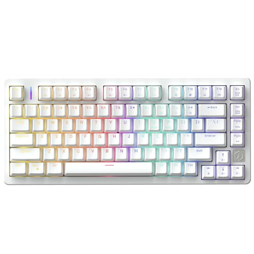 IROK ND75 Hızlı Tetik Manyetik Anahtar Mekanik Klavye TKL %75 Sıcak Takılı RGB Arka Aydınlatmalı Programlanabilir Kablolu Oyun Klavyesi Win/Mac Oyuncu İçin-Beyaz - 1