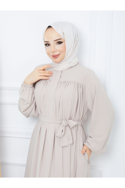 Islamic Modest Ferace Robe with Drawstring, Medina Silk, Full Coverage - 7