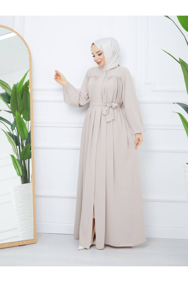 Islamic Modest Ferace Robe with Drawstring, Medina Silk, Full Coverage - 12