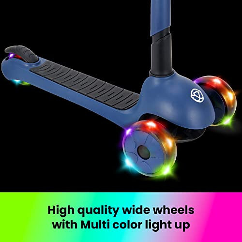 iSporter 3-Wheeled Toddler Scooter for Kids Ages 2-5, Toddlers Age 3-5 Year Old Boys and Girls- Kid Three Wheel Scooters with LED Light Up Wheels, Lean to Steer, and Height Adjustable - 4