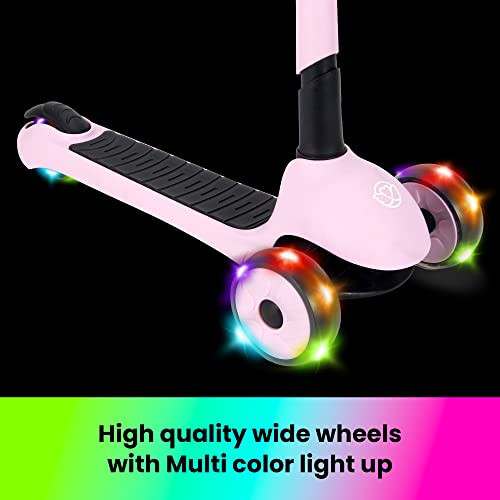 iSporter 3-Wheeled Toddler Scooter for Kids Ages 2-5, Toddlers Age 3-5 Year Old Boys and Girls- Kid Three Wheel Scooters with LED Light Up Wheels, Lean to Steer, and Height Adjustable - 4