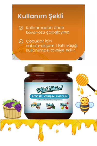 İştah Açıcı Çocuklar İçin Kids-kakao Pekmez, Arı Sütü, Kilo Aldırıcı Bal-vitamin Macun - 9