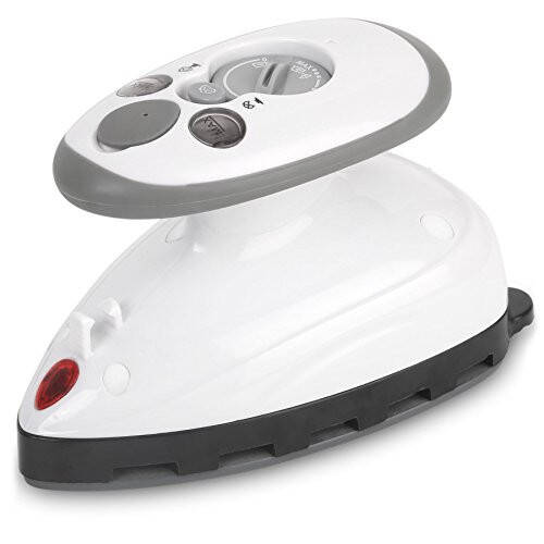 Ivation Small Mini Iron - Dual Voltage Compact Design, Great for Travel - Non-Stick Ceramic Soleplate - Dry or Steam Ironing - Extra-Long Power Cord - Heats Rapidly in 15 Seconds - 6