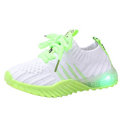 IWIHMIV Kid Luminous Walking Shoes Lightweight Casual Sport Athletic Running Shoes for Boys Girls Comfy Walking Shoes - 1