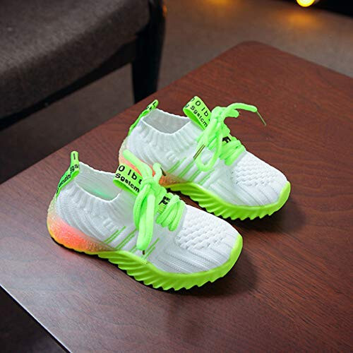 IWIHMIV Kid Luminous Walking Shoes Lightweight Casual Sport Athletic Running Shoes for Boys Girls Comfy Walking Shoes - 6