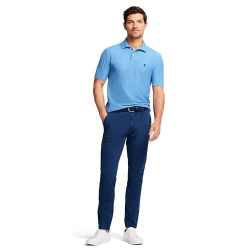 IZOD Erkek Saltwater Streç Düz Ön Slim Fit Chino Pantolon - 2