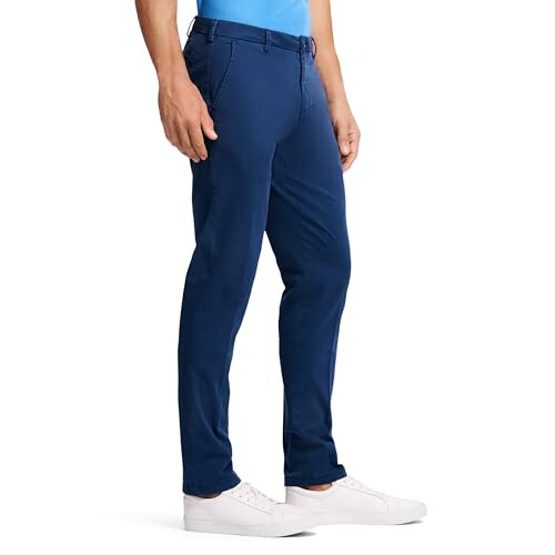 IZOD Erkek Saltwater Streç Düz Ön Slim Fit Chino Pantolon - 3