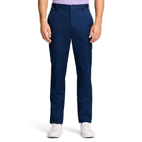 IZOD Men's American Chino Flat Front Straight Fit Pant - 1