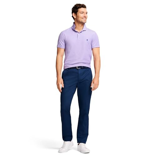 IZOD Men's American Chino Flat Front Straight Fit Pant - 2