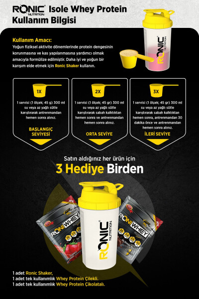 İzole Whey Protein Tozu Ultimate 2270 G Kas Yapımına Yardımcı Protein Tozu (ÇİLEK AROMALI) - 7