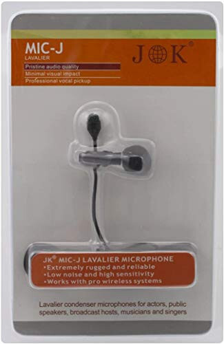 J K Pro Lavalier Lapel Microphone MIC-J 044 Compatible with Sennheiser Wireless Transmitter - Omnidirectional Condenser Mic - 4